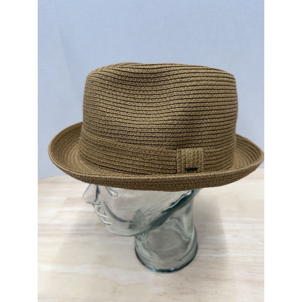 Bailey of Hollywood Straw Fedora Hat Size Large Tan Latte Brown